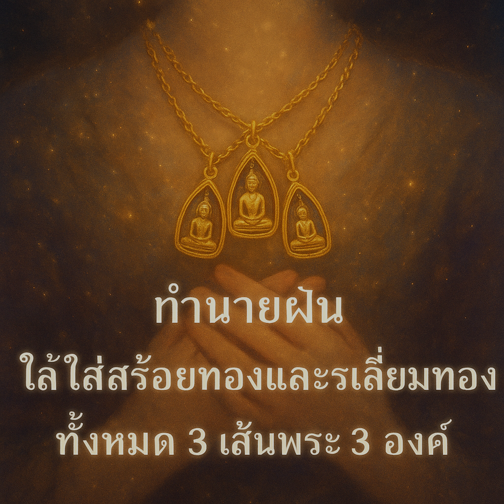 ทำนายฝัน ได้ใส่สร้อยทองและพระเลี่ยมทองทั้งหมด3เส้นพระ3องค์